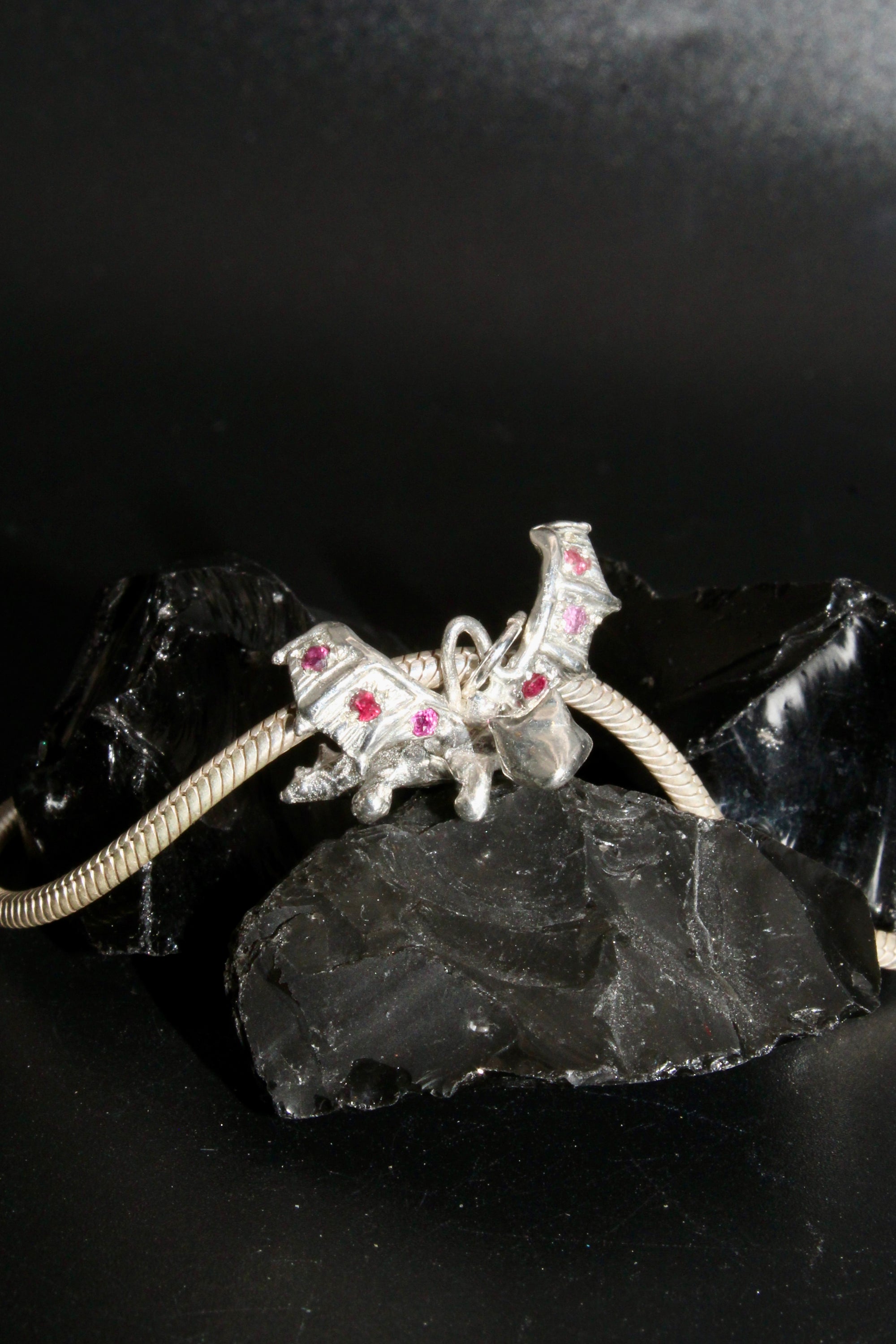 Gemstone Dragon Charm