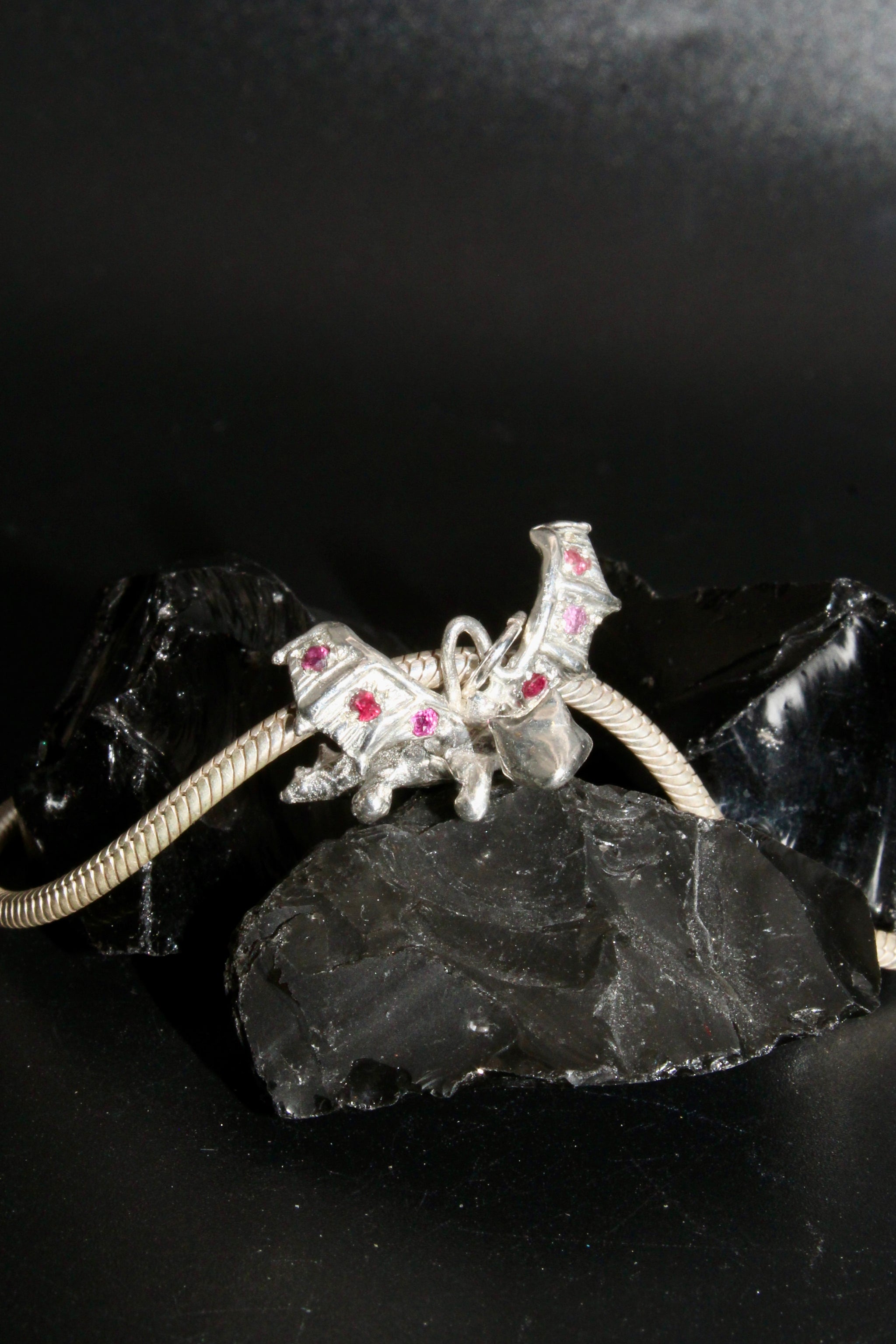 Gemstone Dragon Charm