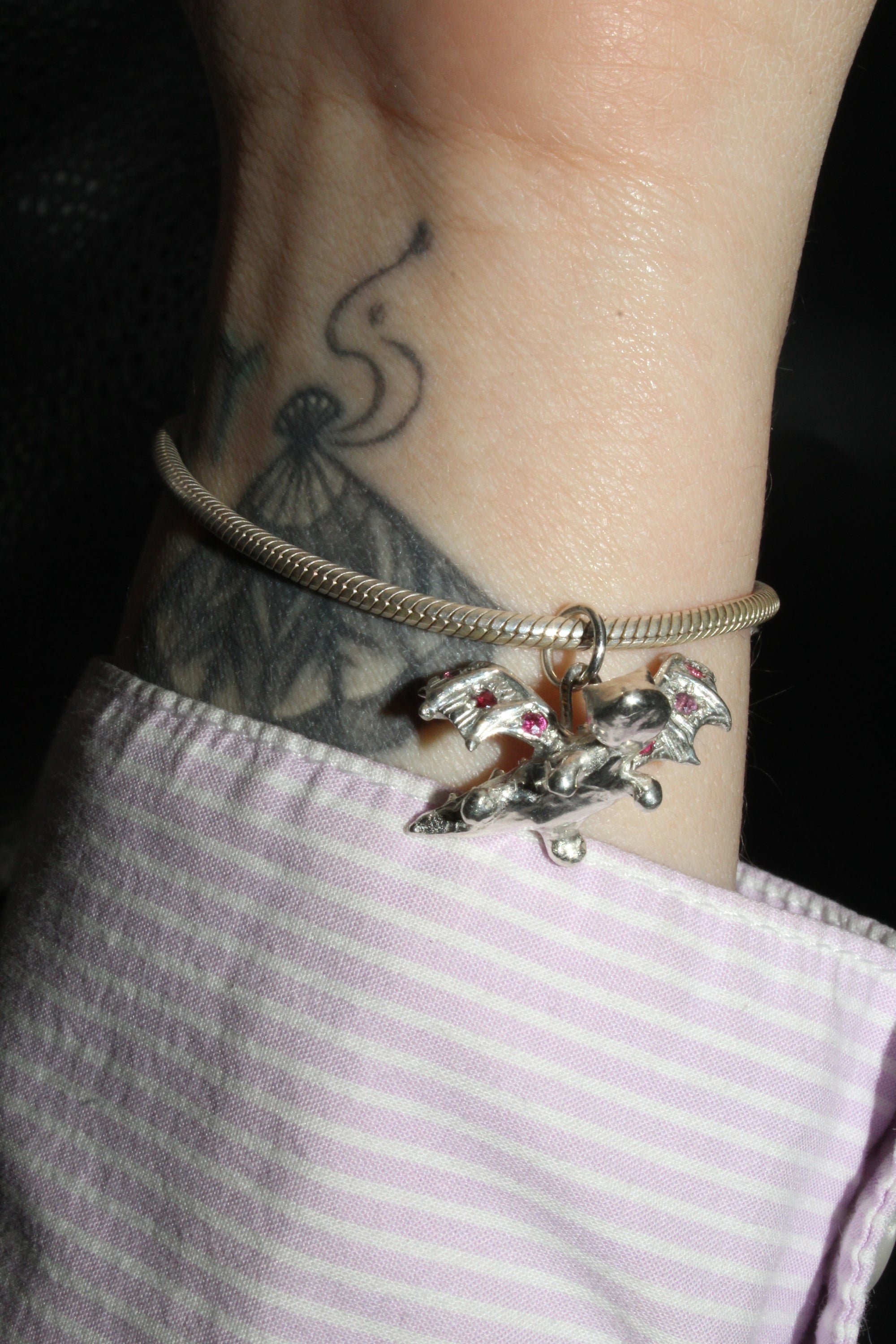 Gemstone Dragon Charm