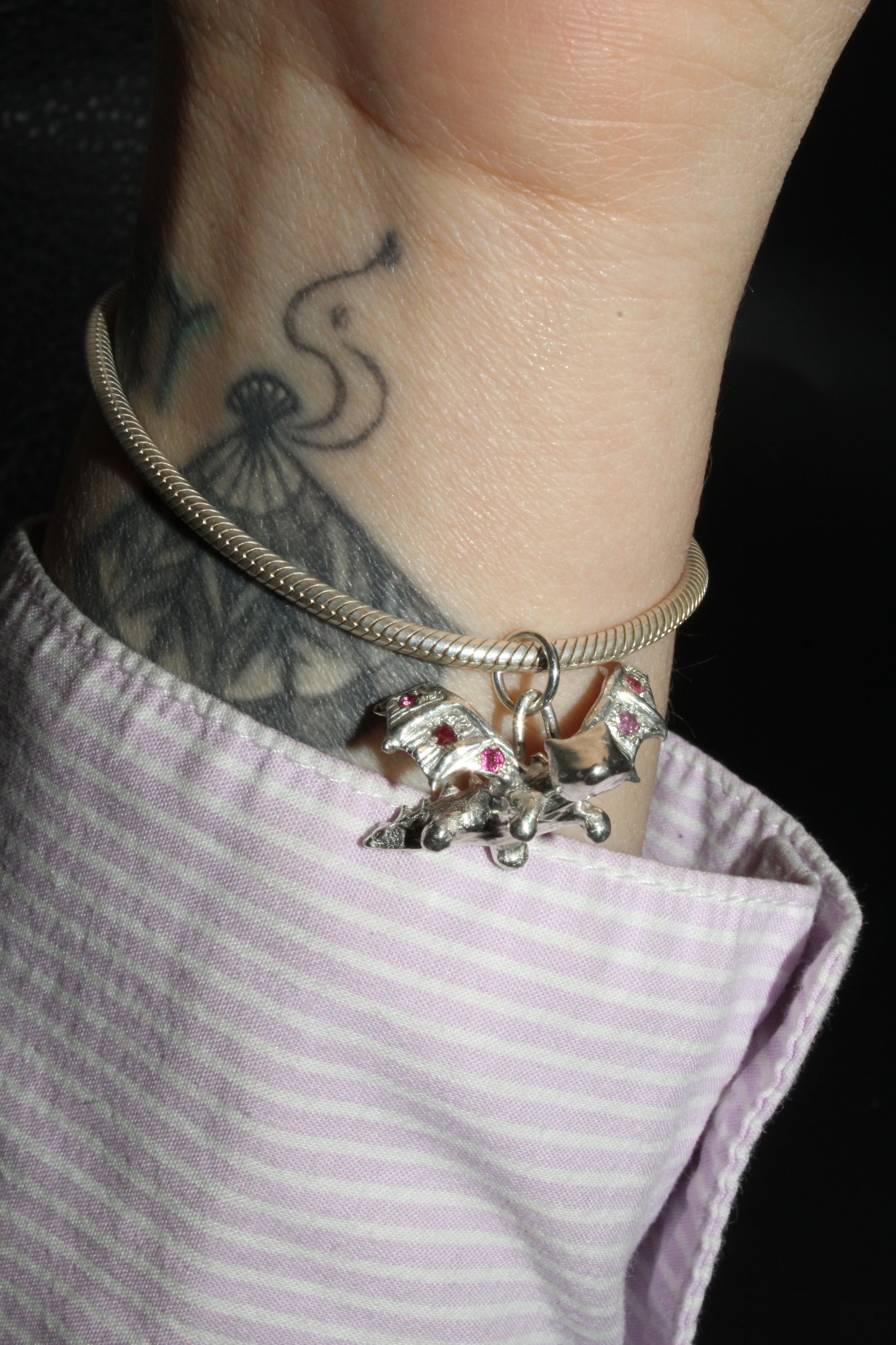 Gemstone Dragon Charm