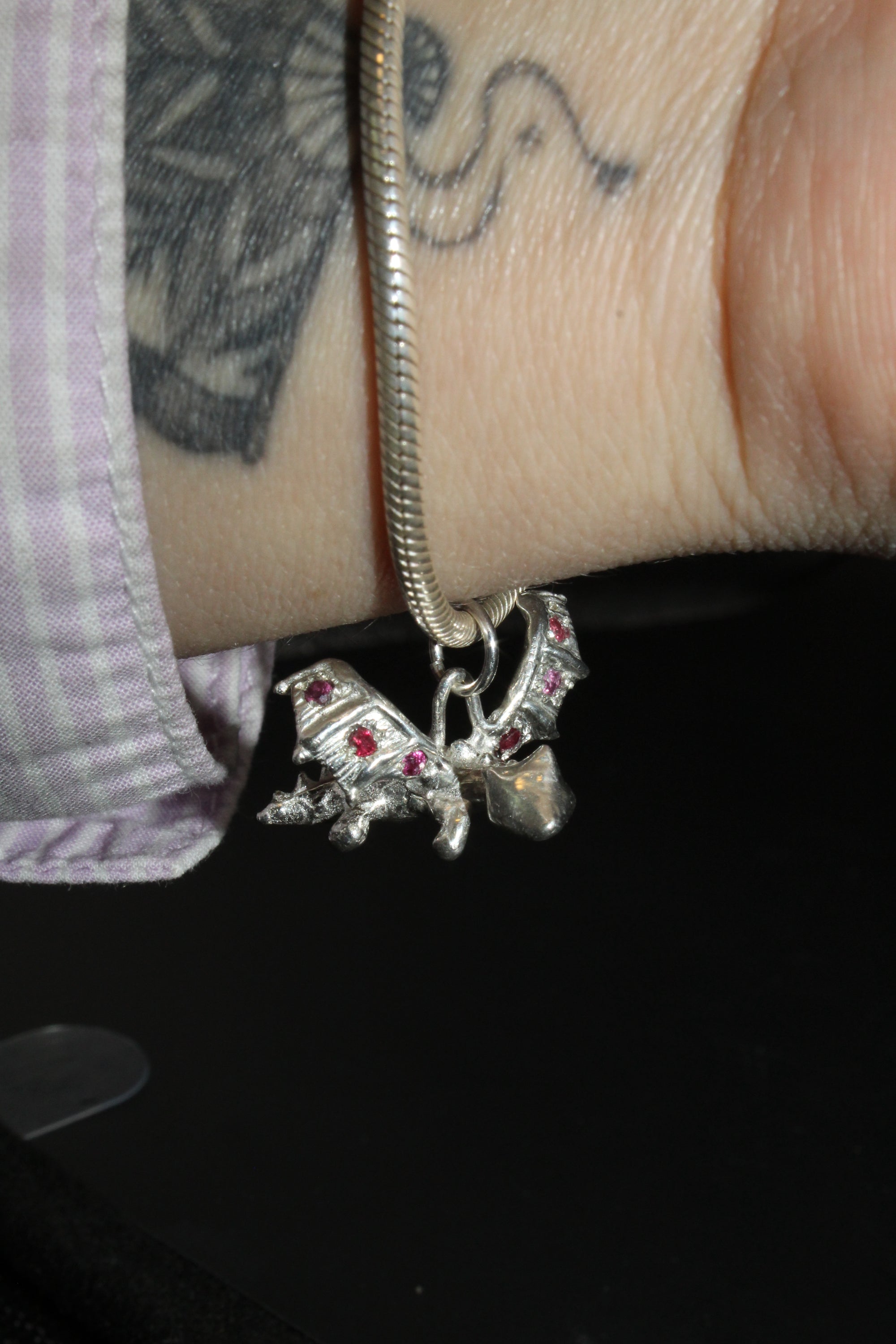 Gemstone Dragon Charm