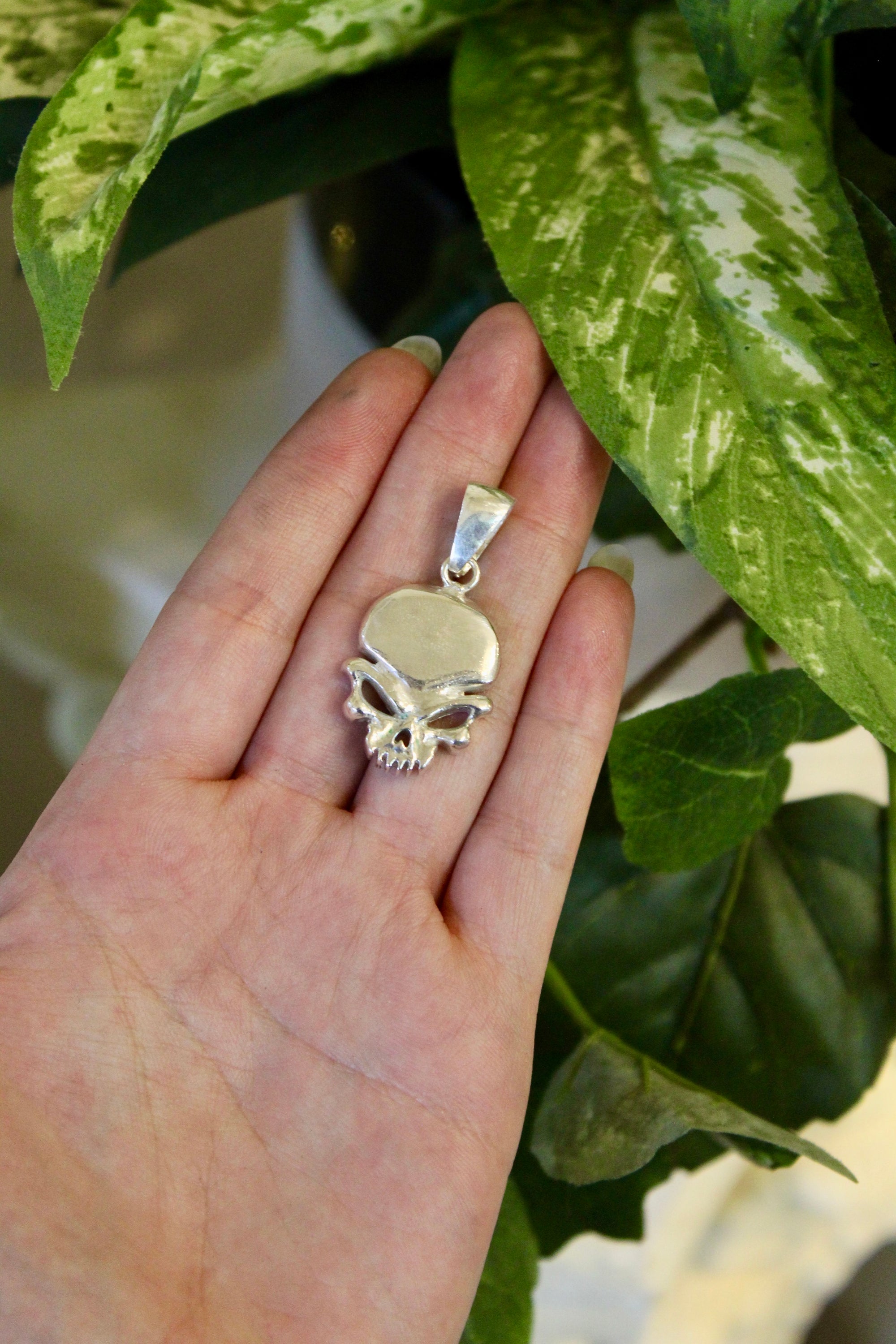 Sterling Silver Skull Pendant