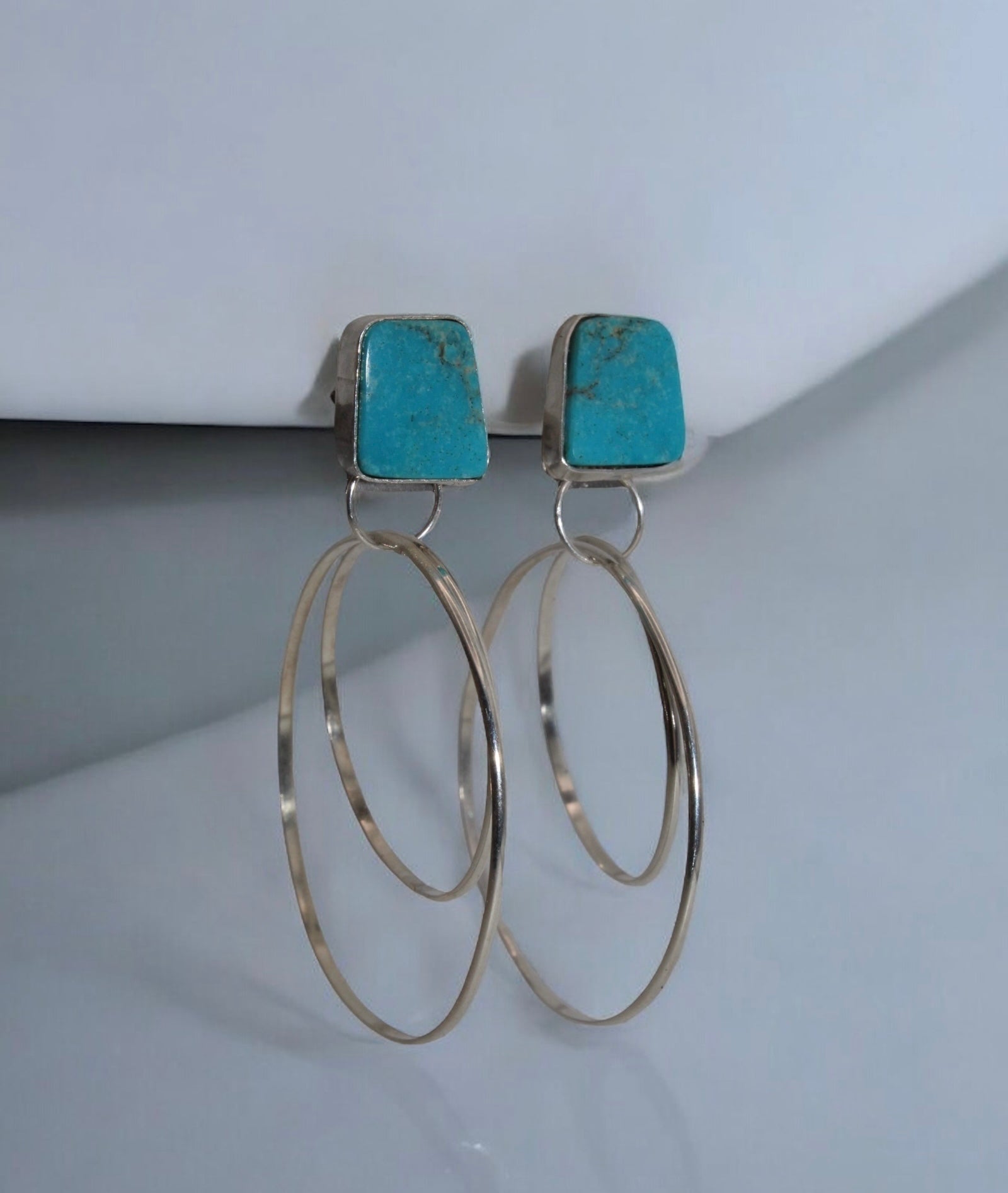Turquoise Hoop Dangles