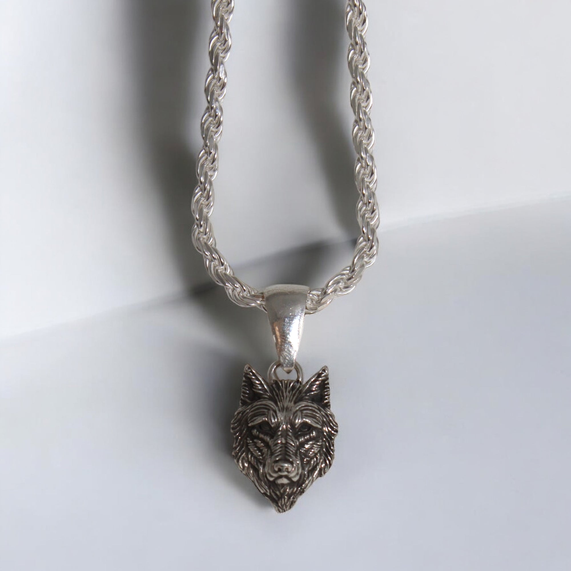 Sterling Silver Wolf Pendant