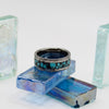Hammered Turquoise Tungsten Ring