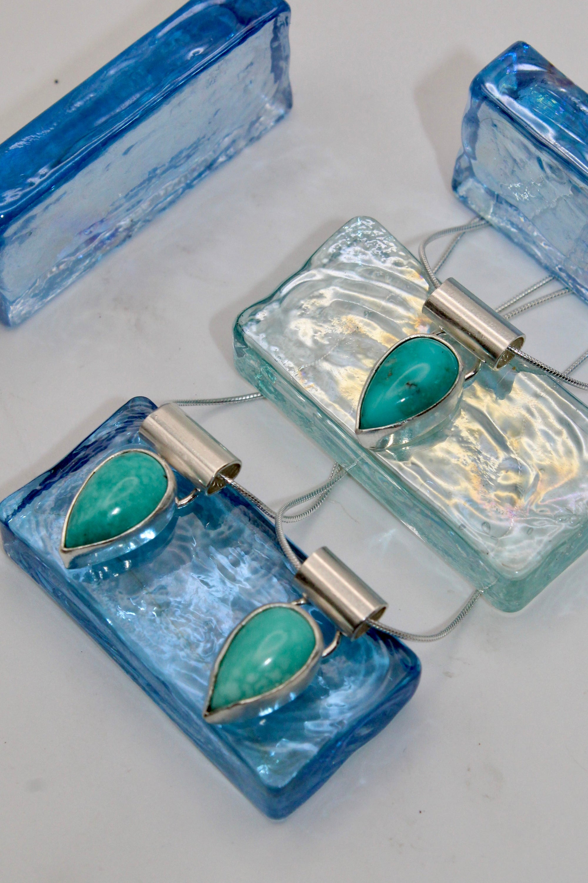 Mini Pear Turquoise Sunset Pendant