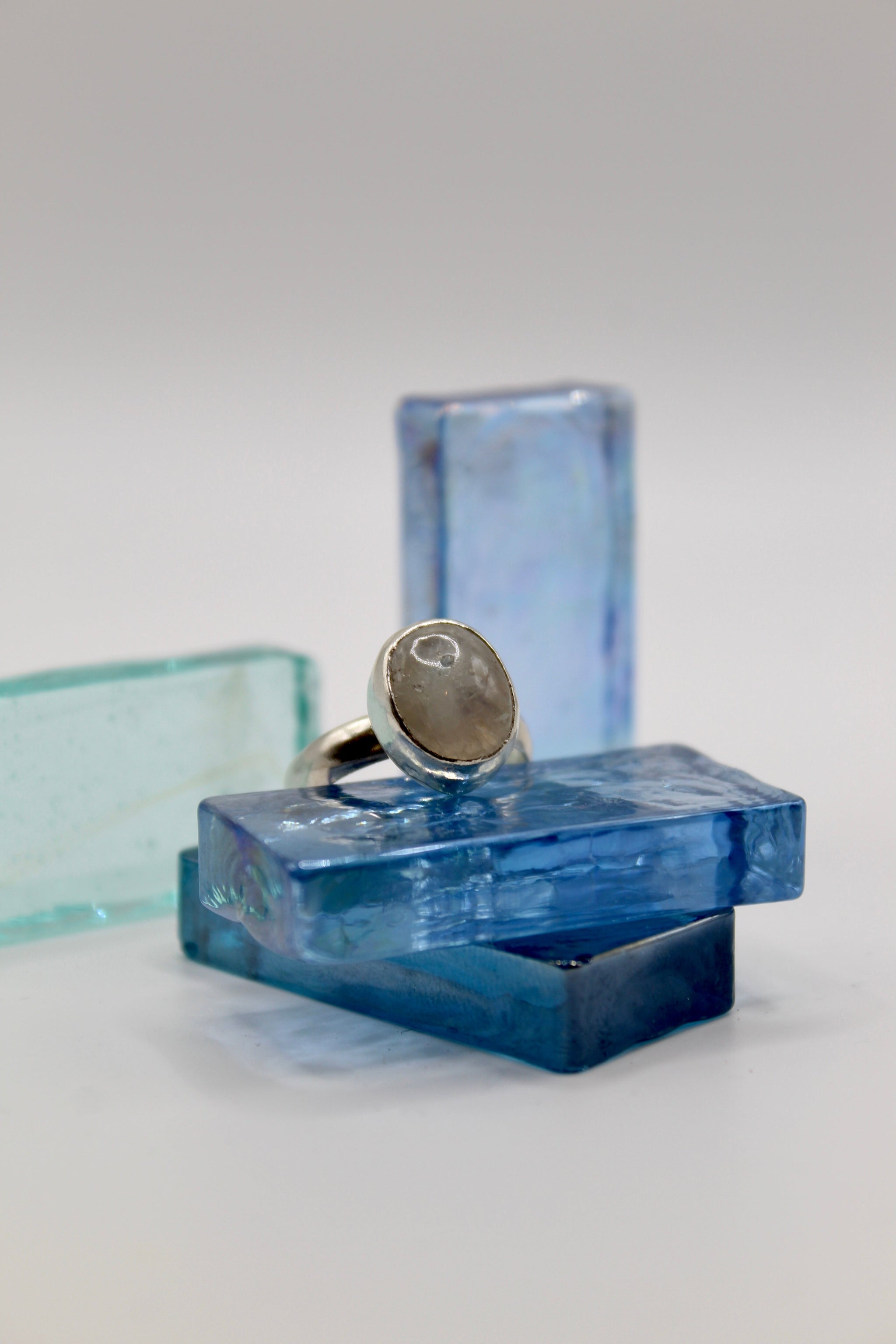 Silver Dainty Moonstone Ring