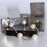 14K White Gold Pearl Station 16" Necklace