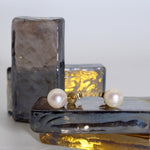 14K Yellow Gold Pearl Stud Earring