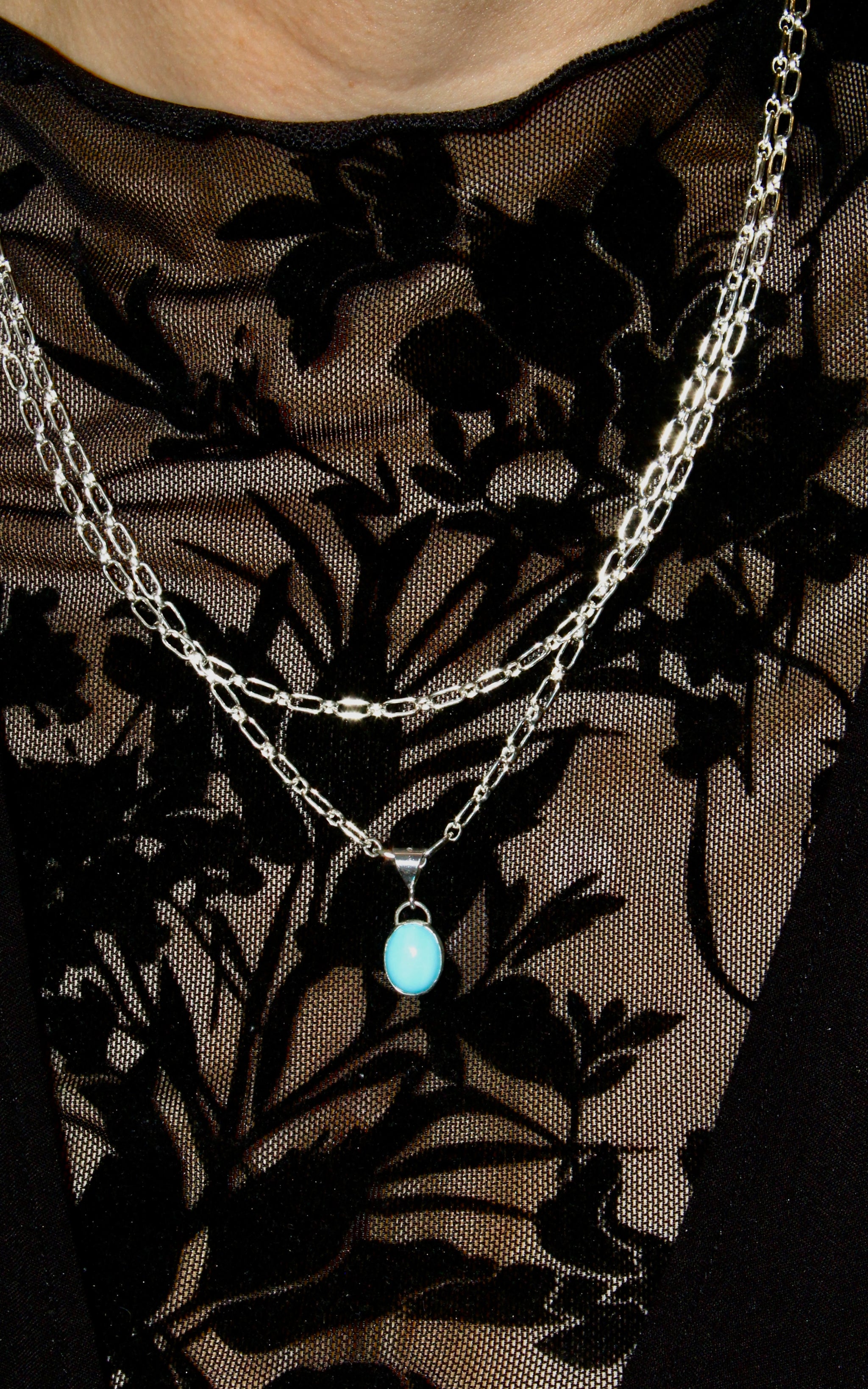 Layered Turquoise Pendant