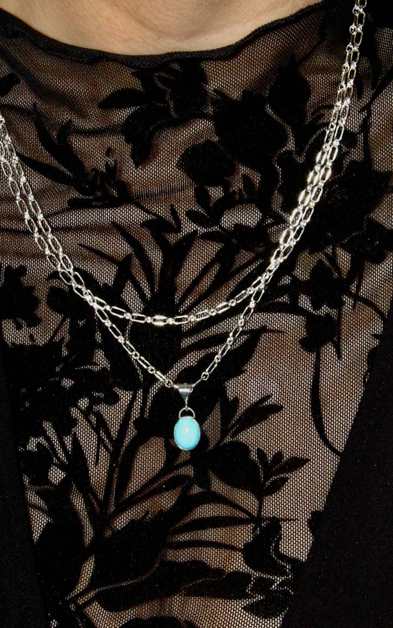 Layered Turquoise Pendant