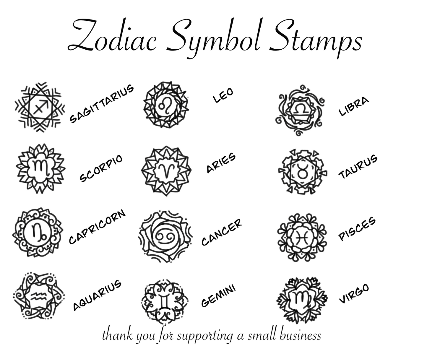 Zodiac Stamped Pendant