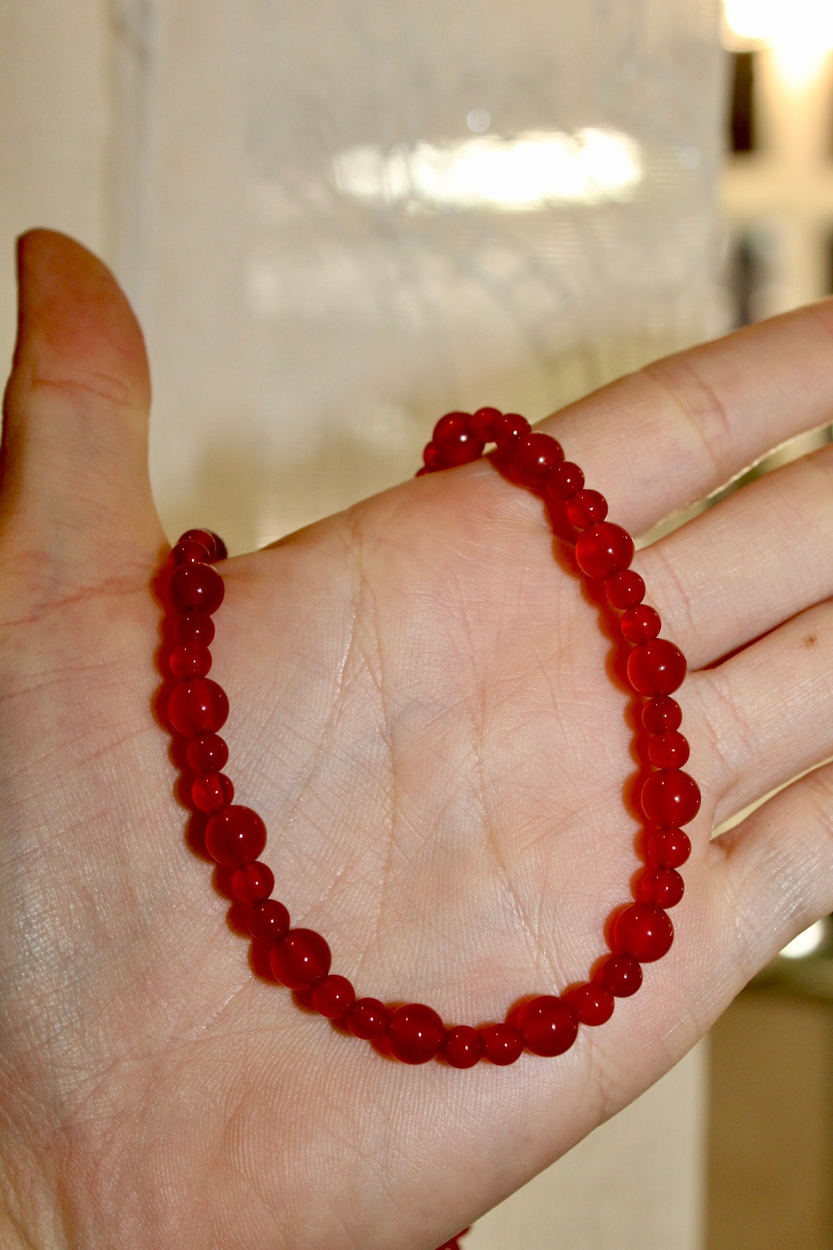 Carnelian Beaded Necklace