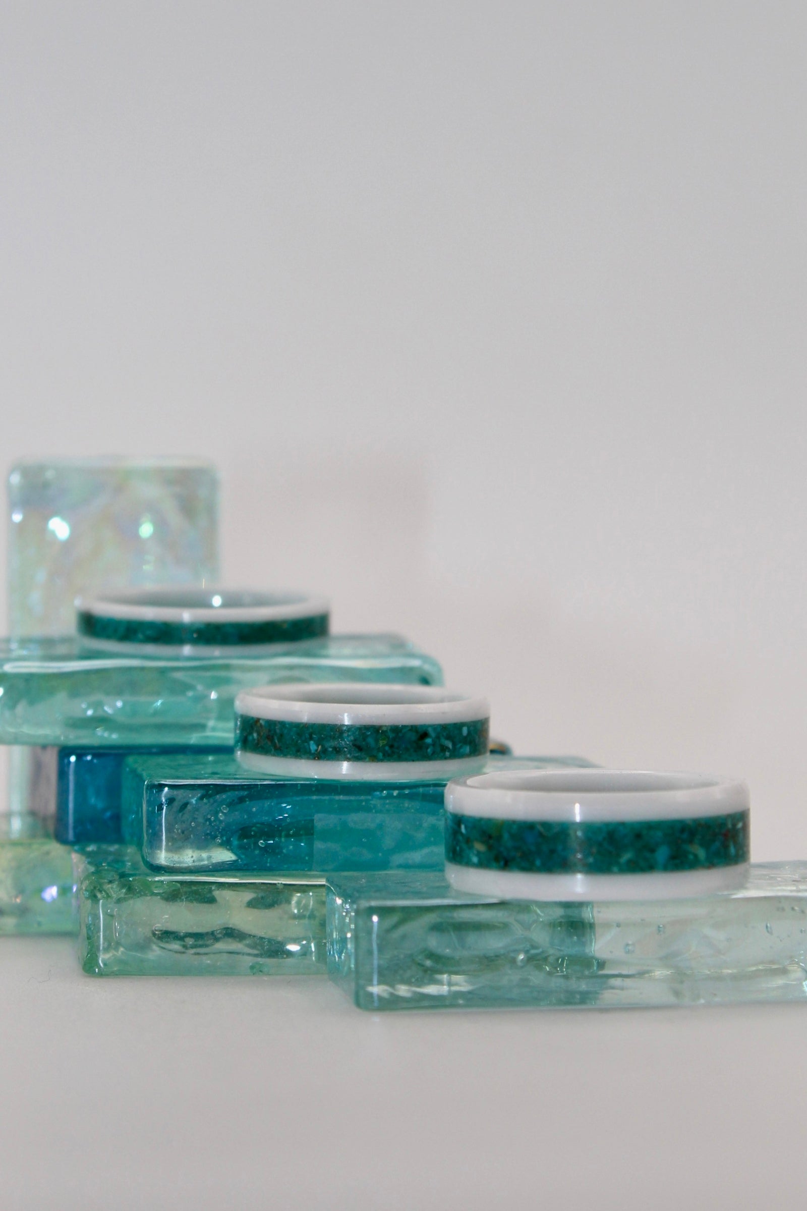 Ceramic Turquoise Inlay Ring