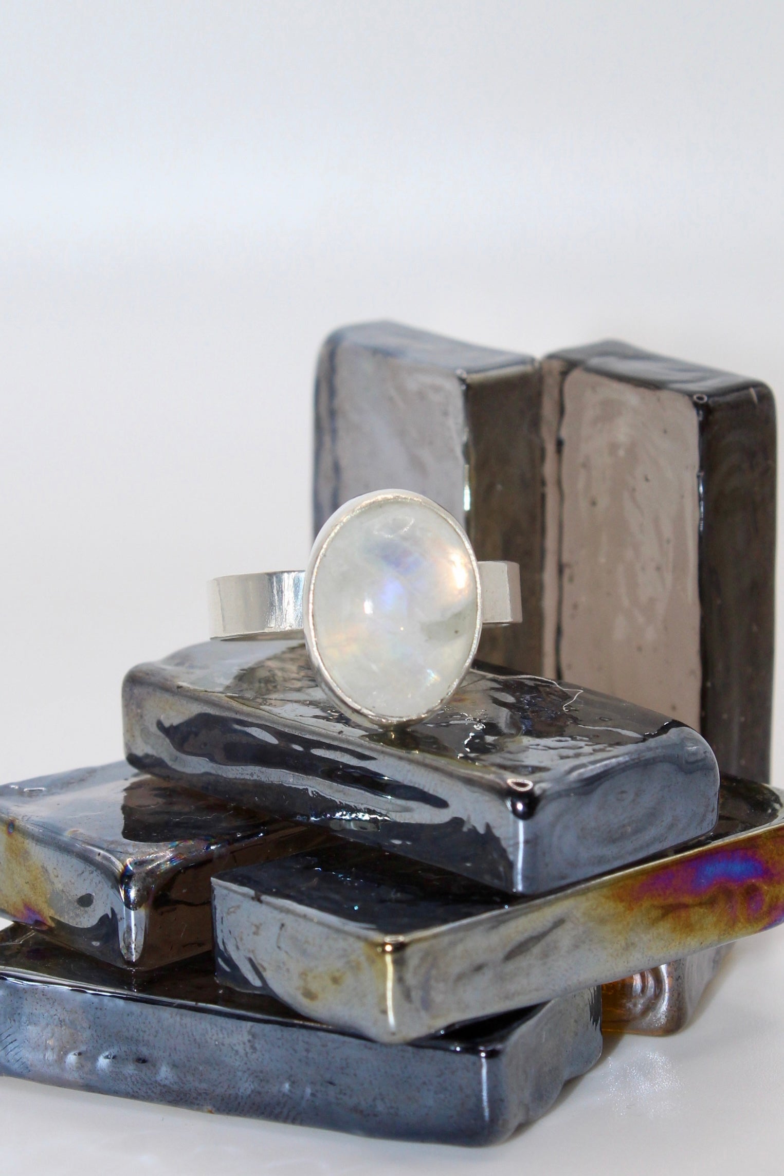 Classic Moonstone Silver Ring