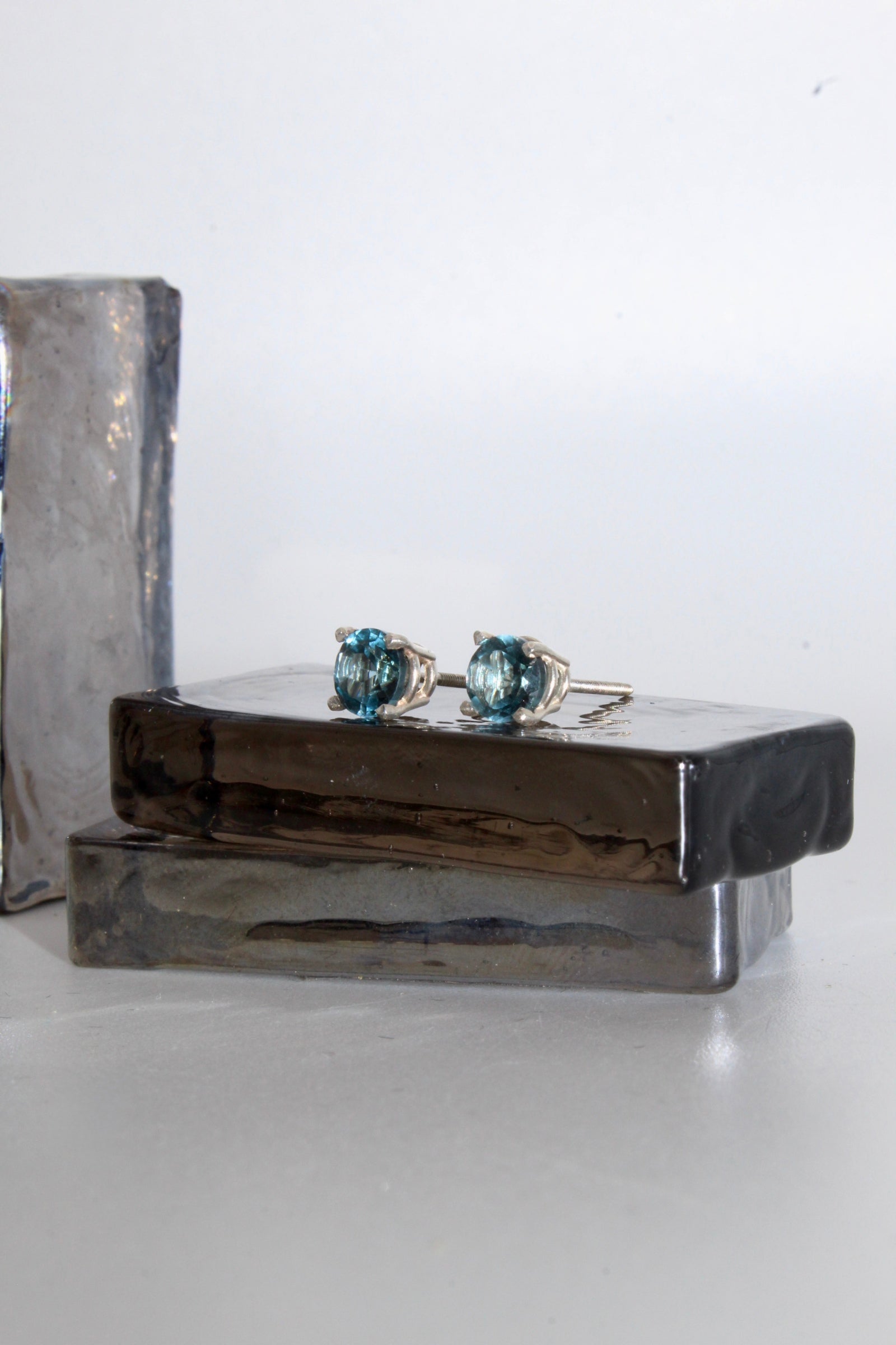 Gemstone Twist Back Studs