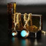 Gold Turquoise Skyli Pendant