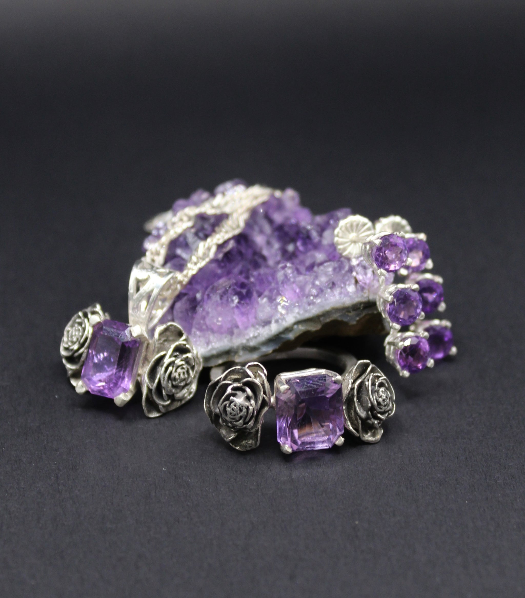 Amethyst Rose Ring