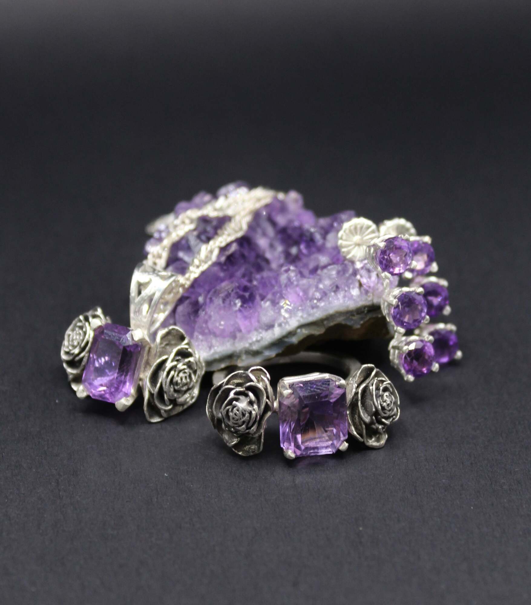 Amethyst Rose Pendant