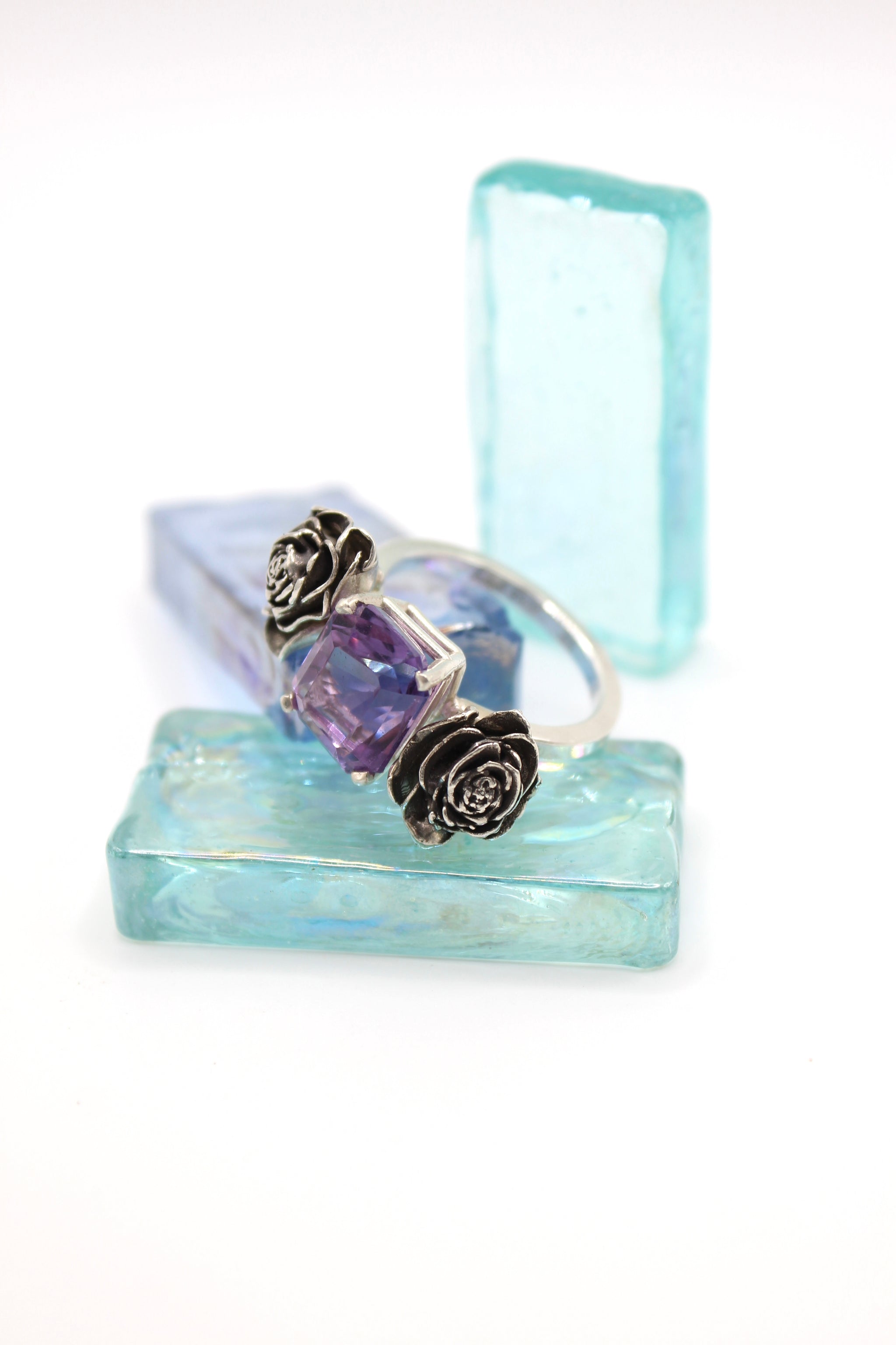 Amethyst Rose Ring