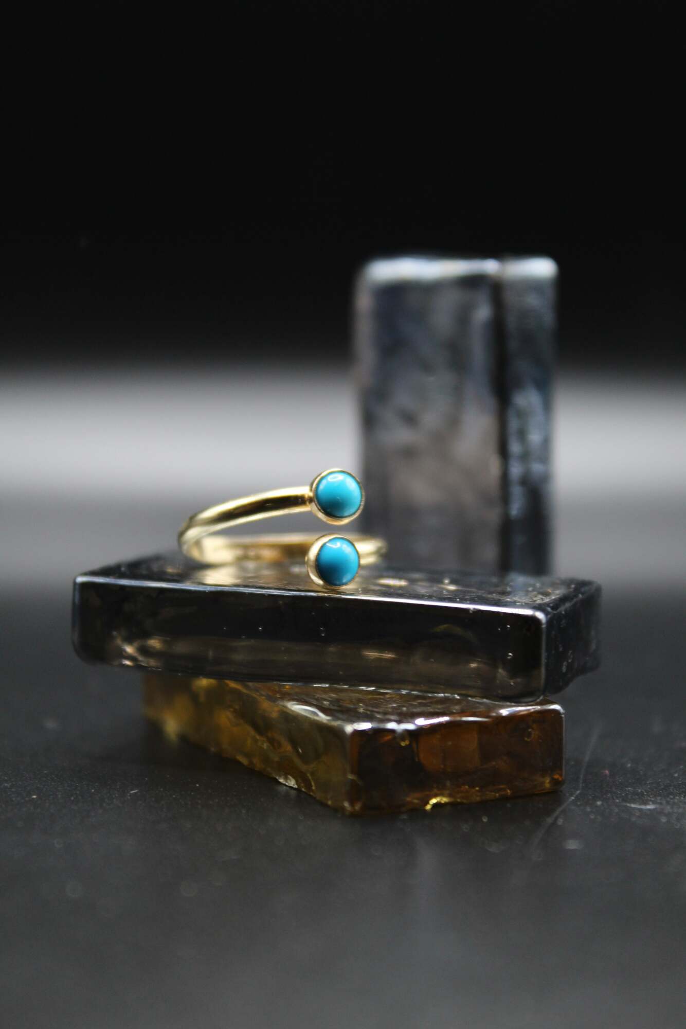 14K Yellow Gold Two Stones & A Twist