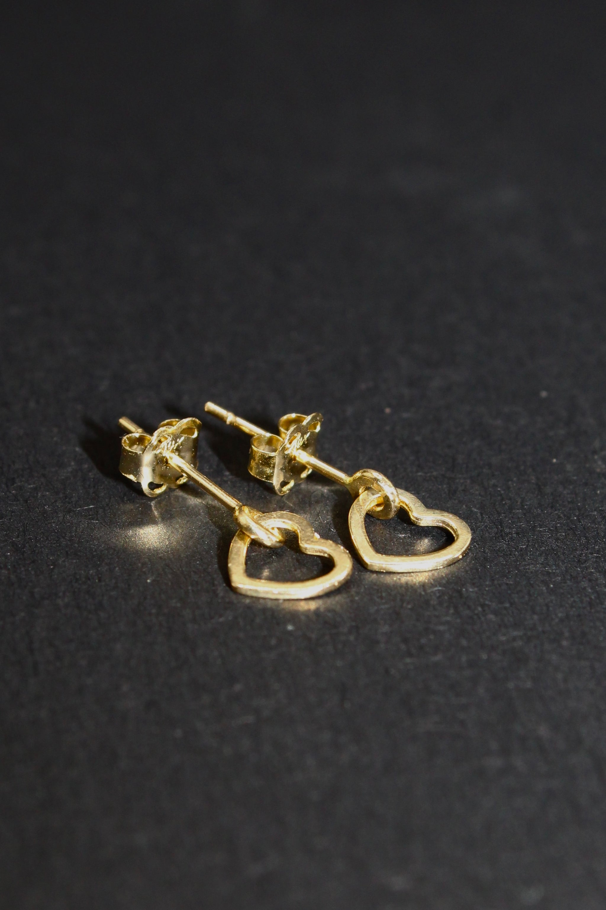 Golden Heart Studs