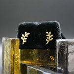 Golden Leaf Studs