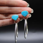 Turquoise Hoop Dangles