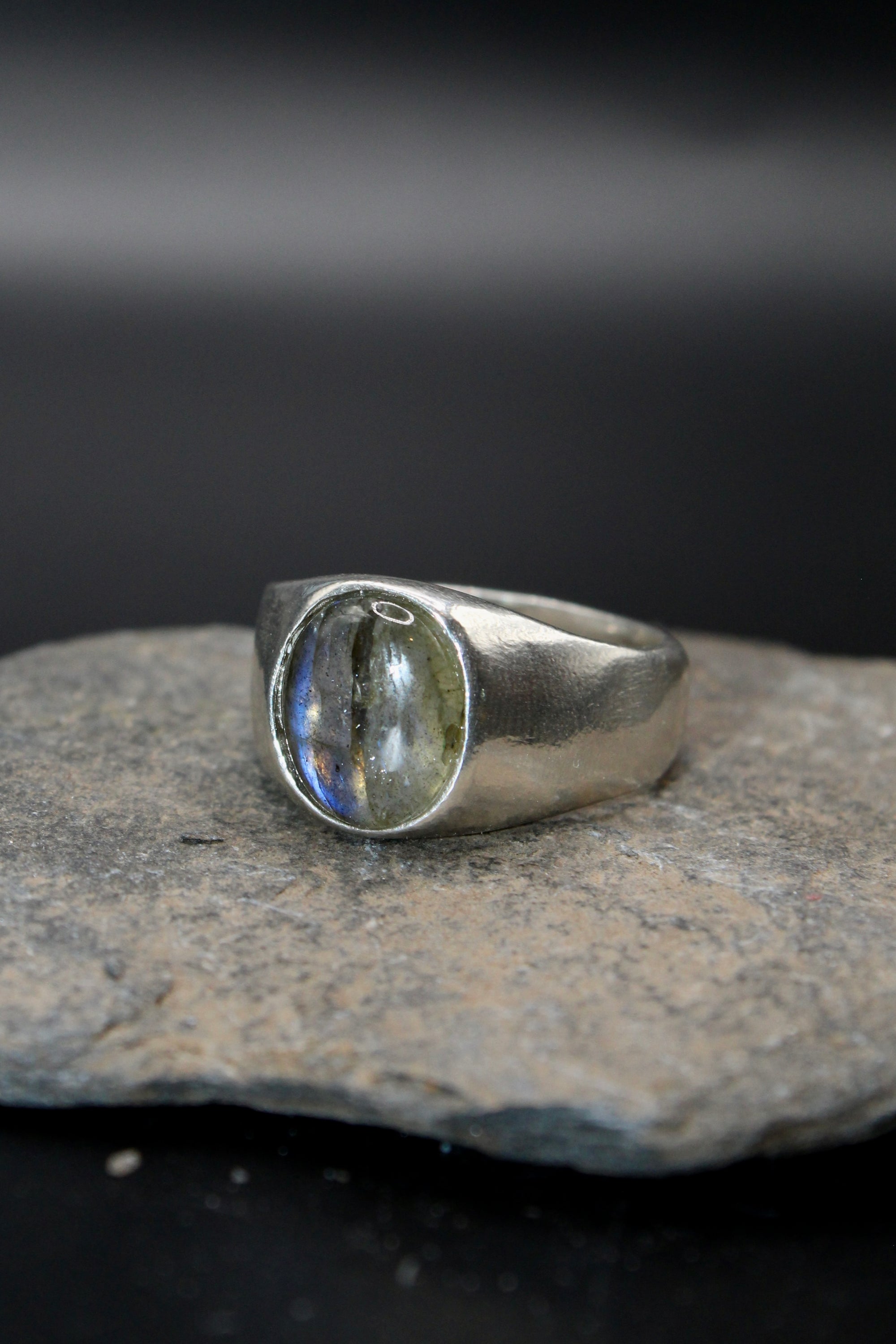 Labradorite Signet Ring