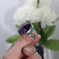 Round Split Shank Amethyst Ring