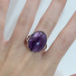 Oval Split Shank Amethyst Ring