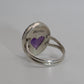 Oval Split Shank Amethyst Ring