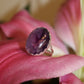 Oval Split Shank Amethyst Ring