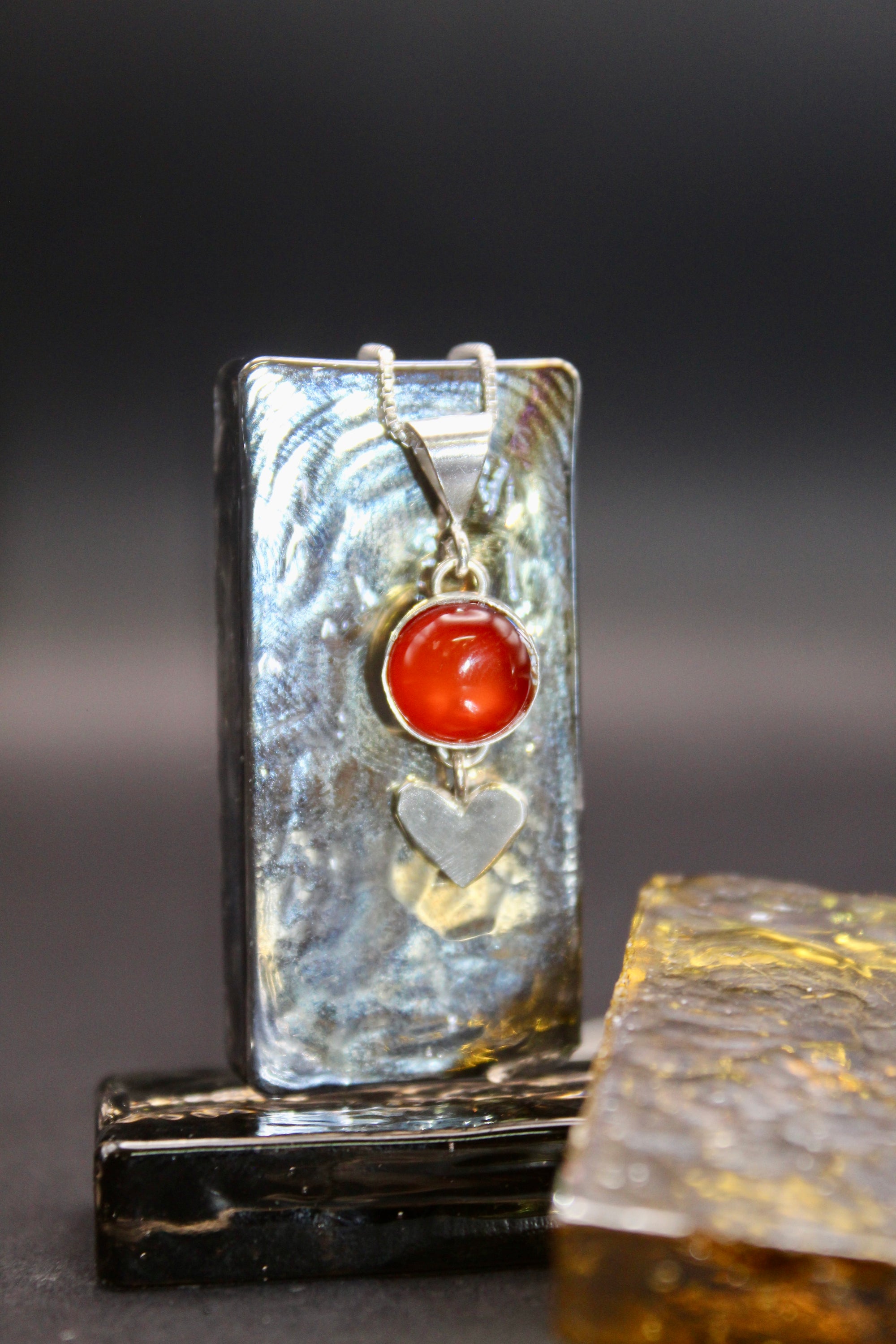 Carnelian Love Drop Pendant