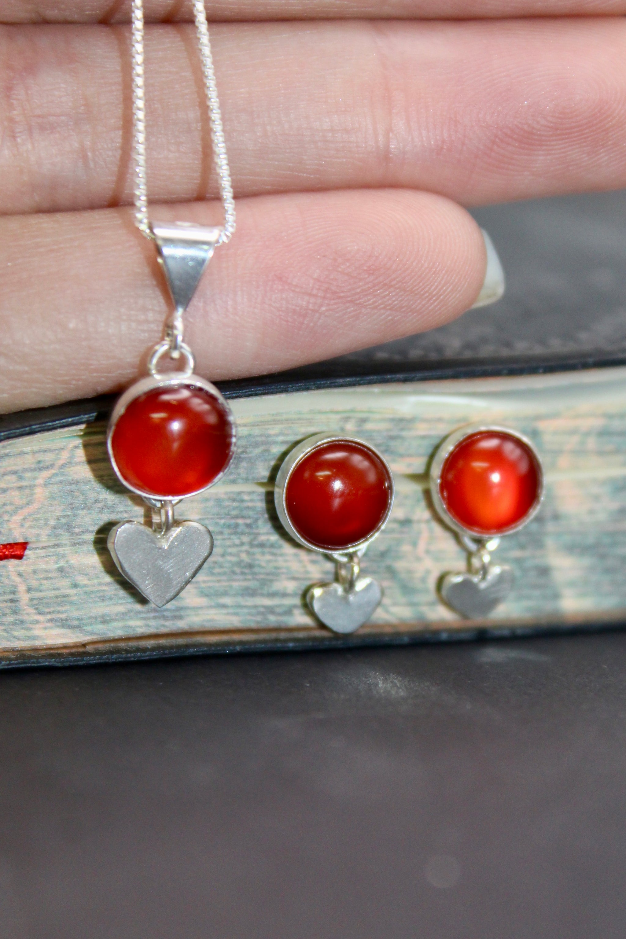 Carnelian Love Drop Pendant