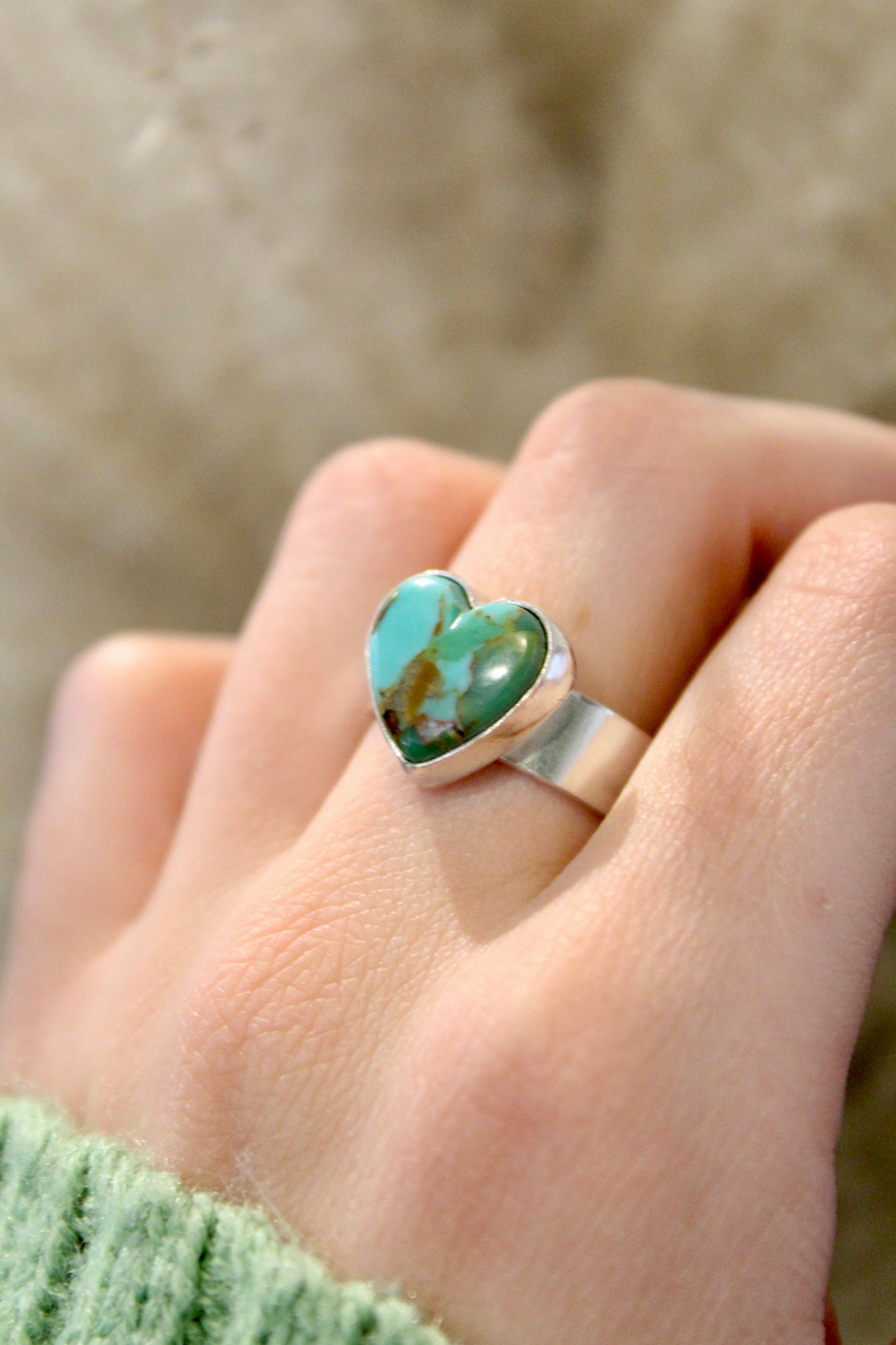 Turquoise Heart Ring