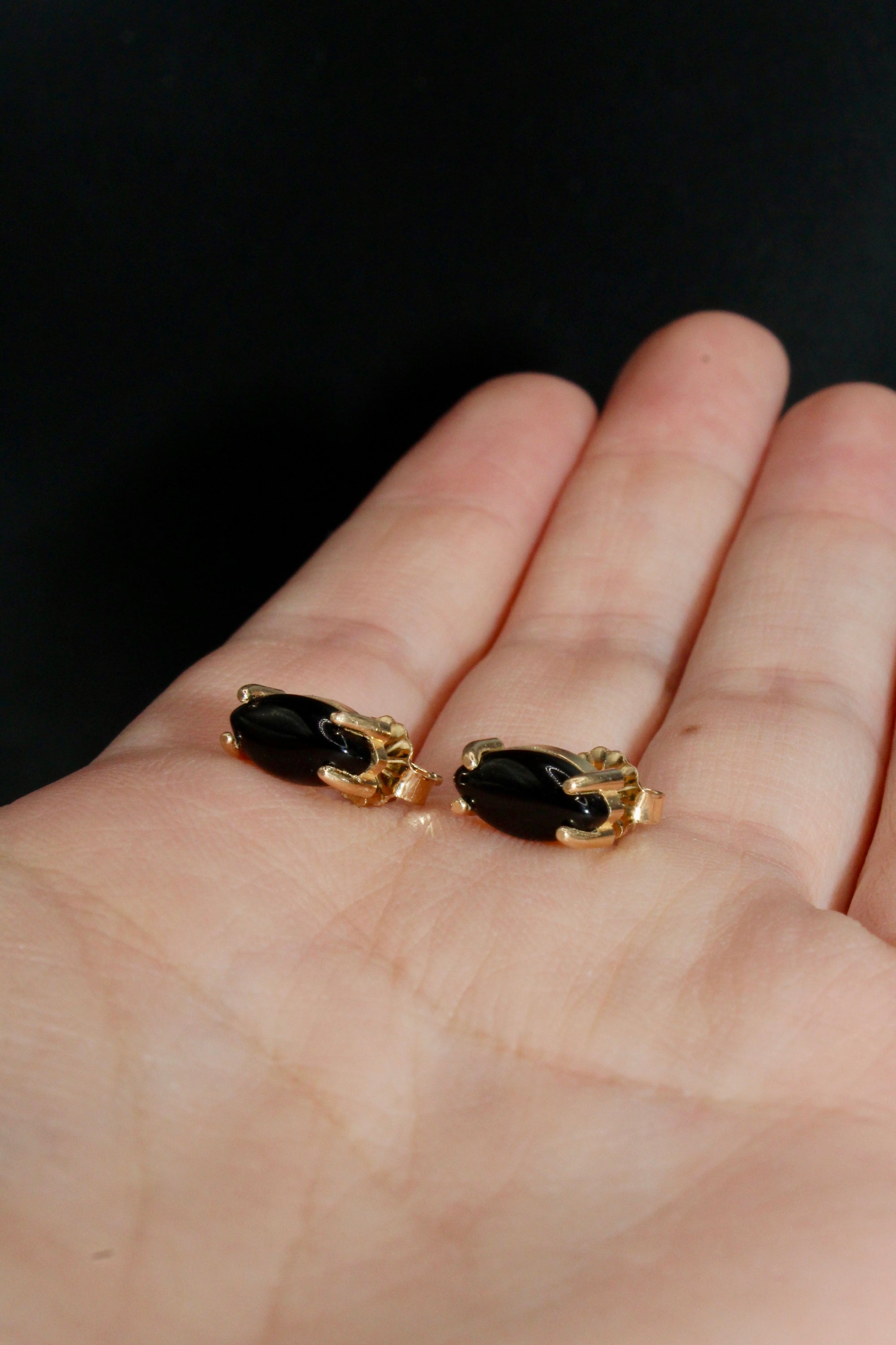 Sleek Onyx Studs