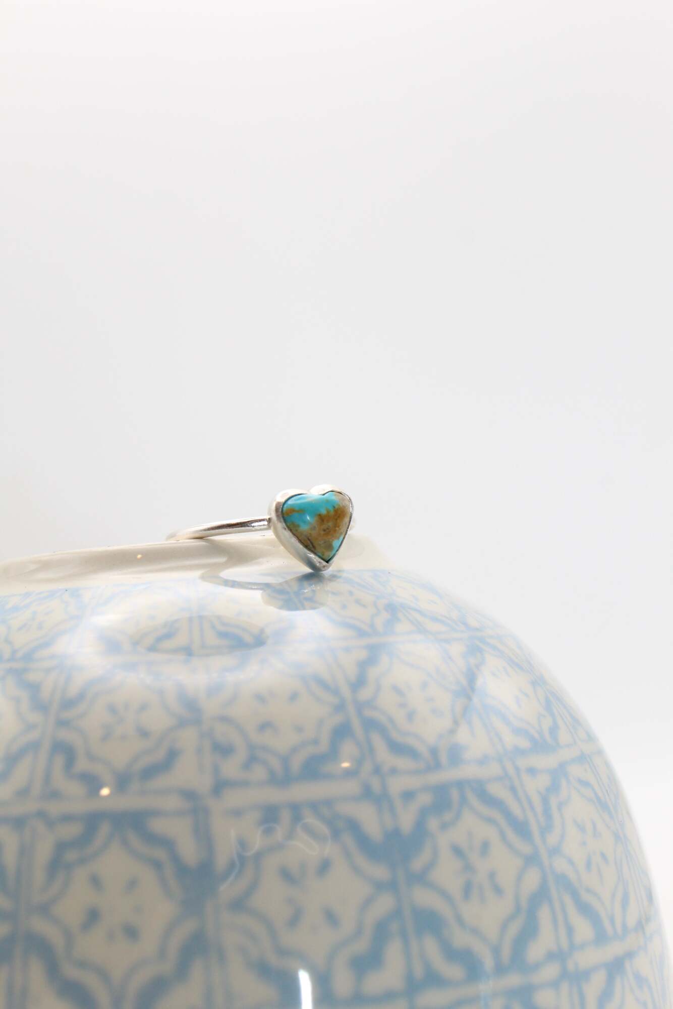 Dainty Turquoise Heart Ring