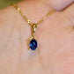 Gold Dainty Sapphire Charm