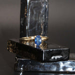 Gold Band &  Blue Sapphire