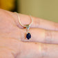 Silver Dainty Sapphire Charm