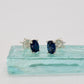 Silver Dainty Sapphire Studs