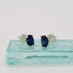 Silver Dainty Sapphire Studs