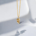 14K Yellow Gold Leaf Charm