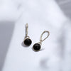 Black Onyx Lever Back Earrings