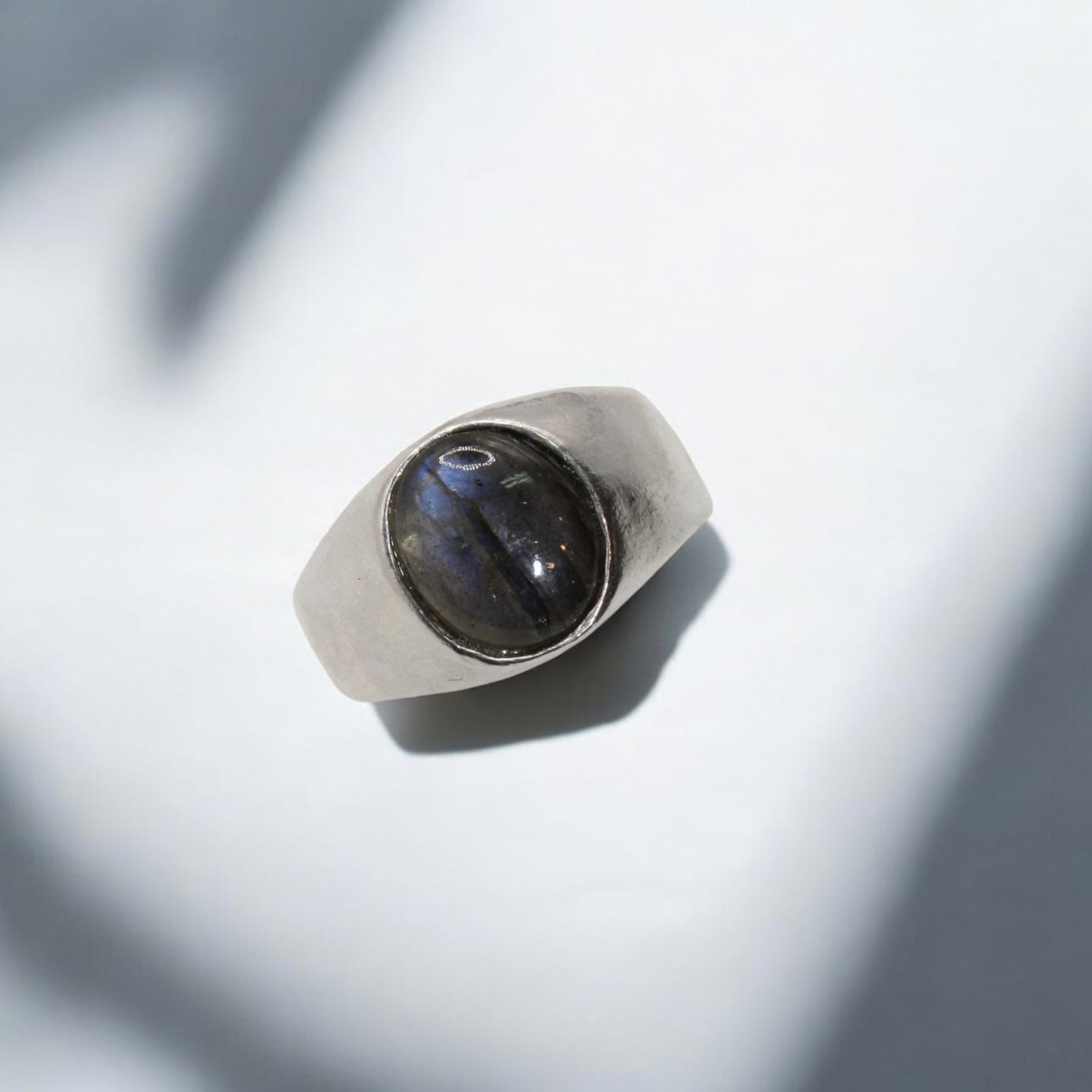 Labradorite Signet Ring