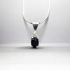 Silver Dainty Sapphire Charm