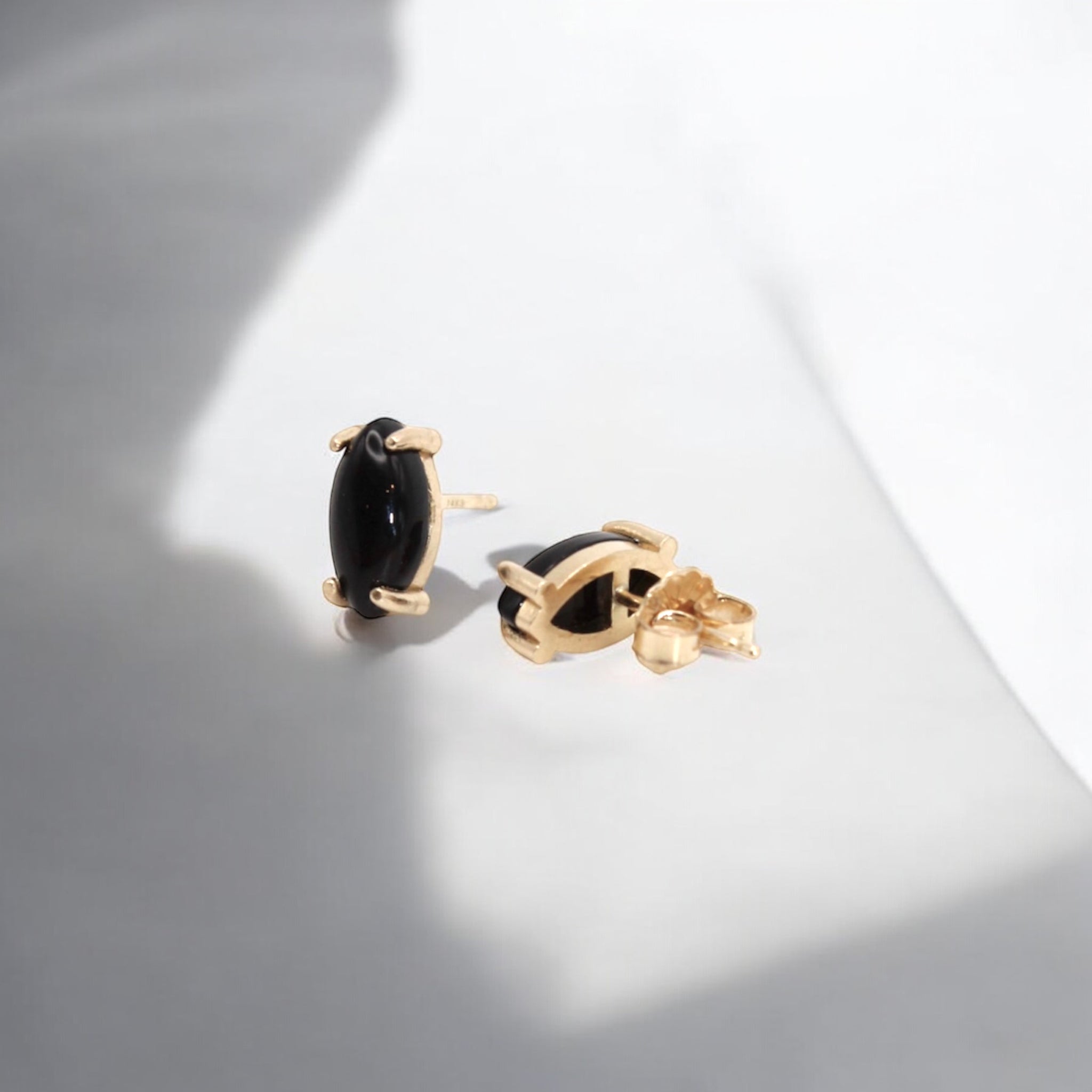 Sleek Onyx Studs