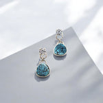 Turquoise Cubic Zirconia Stud Earrings