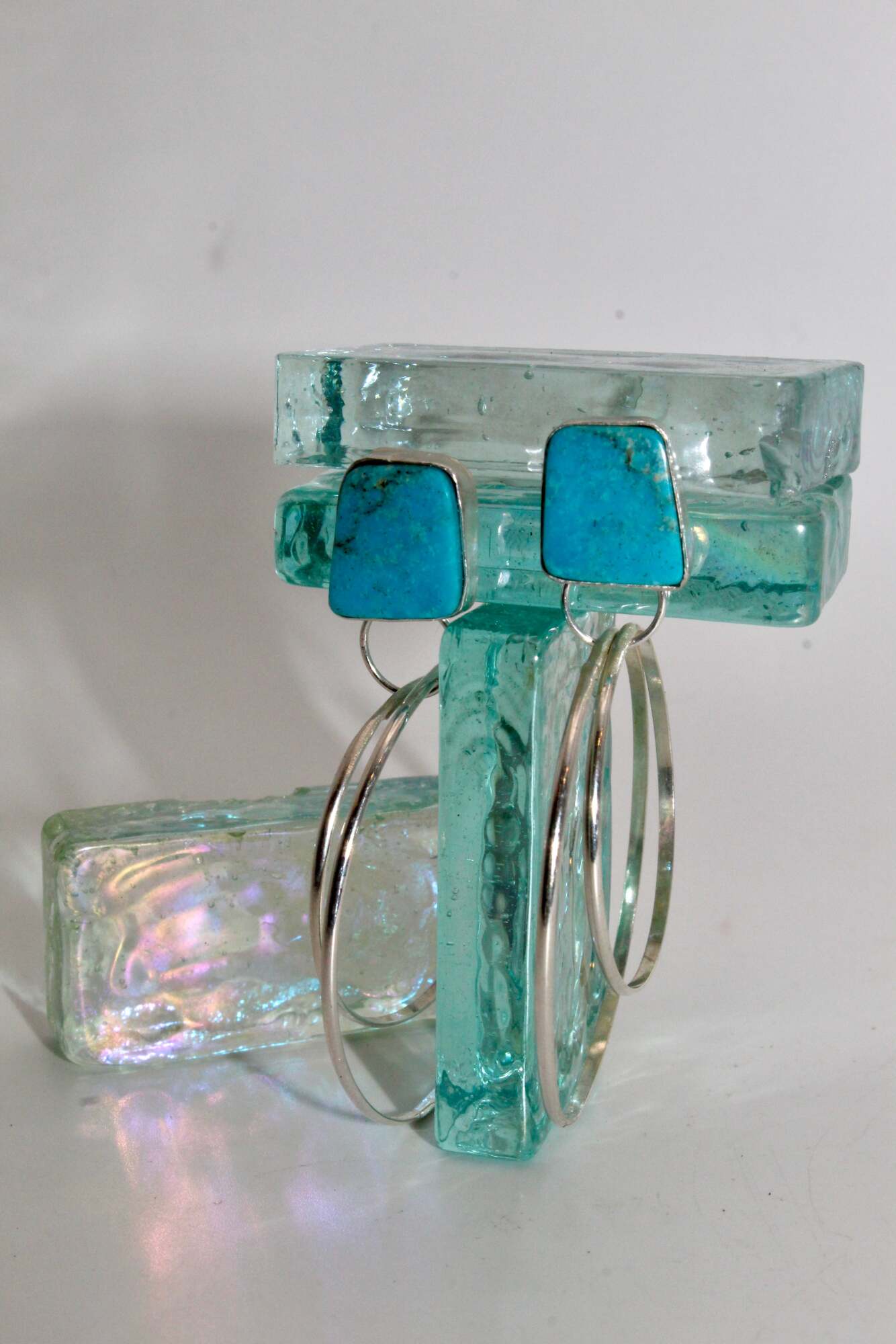 Turquoise Hoop Dangles